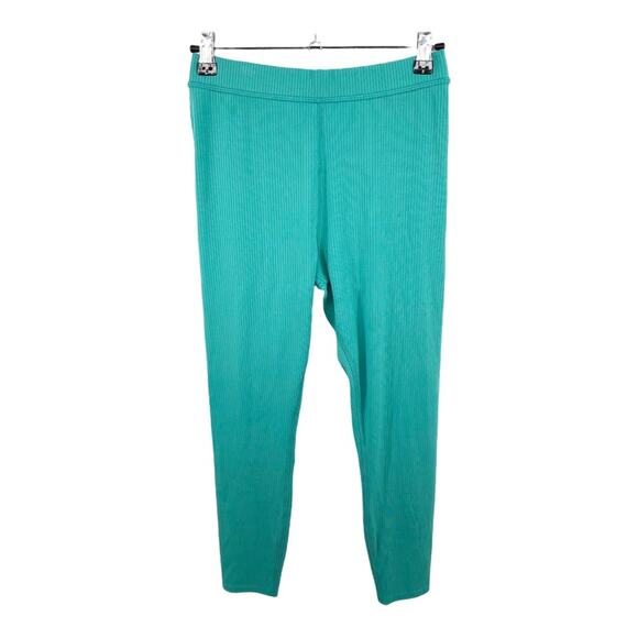 Alo Yoga Teal Blissful High-Waisted Ribbed Leggings Full Length Sz S Athleisure - Picture 5 of 10